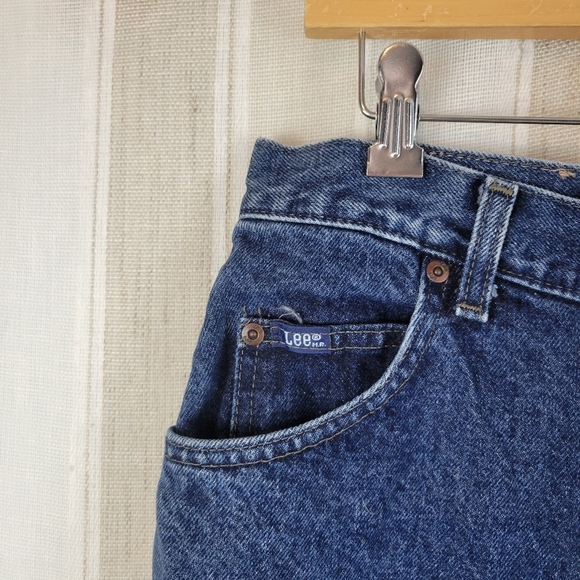 Vintage Lee Denim Jeans Blue Size 18 Short Loose‎ Fit Mom Jeans - Picture 2 of 10